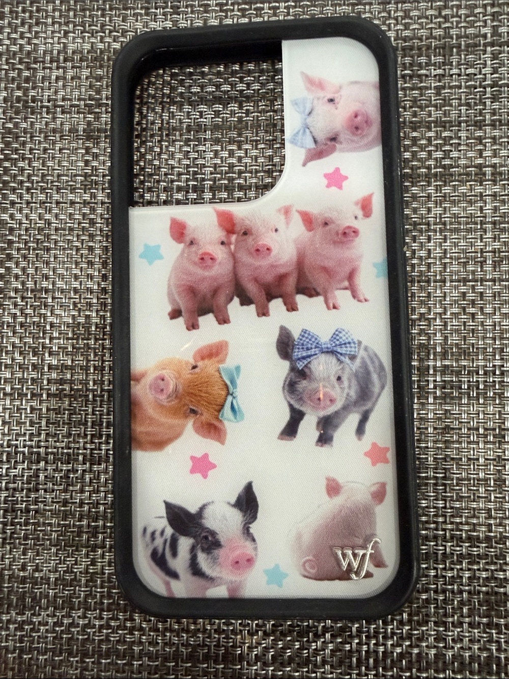 Piglets Pattern Phone Case - Pink & White